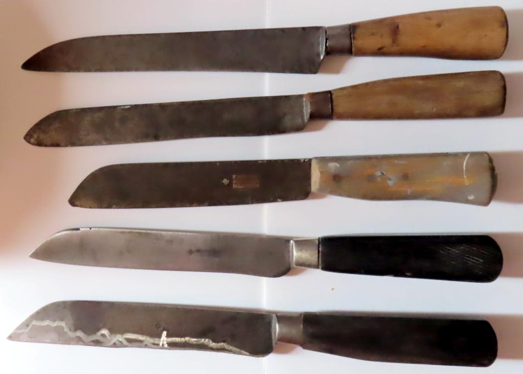 Uit inboedel: 5 Antieke grote messen Herder Solingen, divers, Verzenden