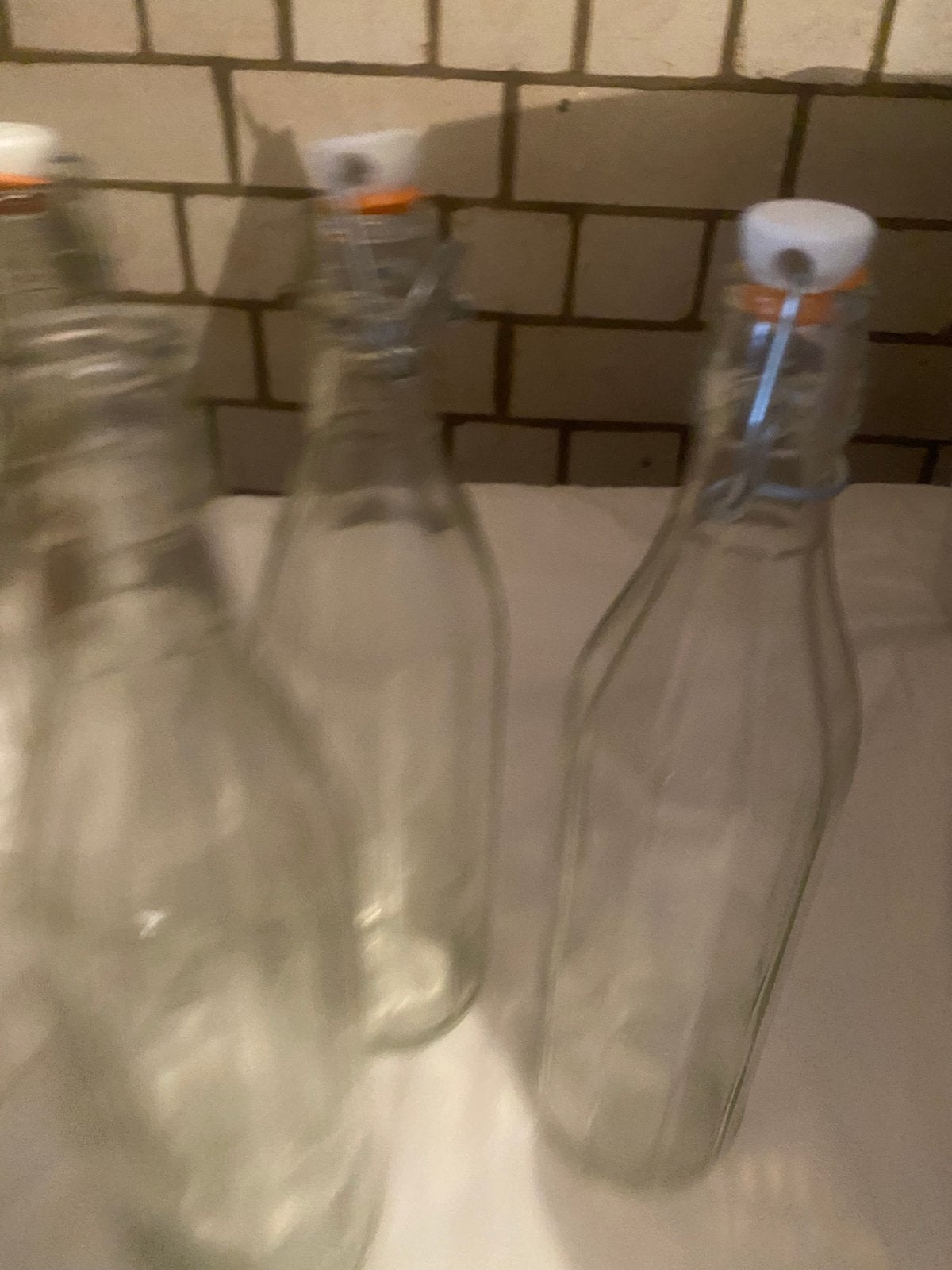 4 mooie glazen flessen (750 ml), Ophalen, Zo goed als nieuw, Overige typen