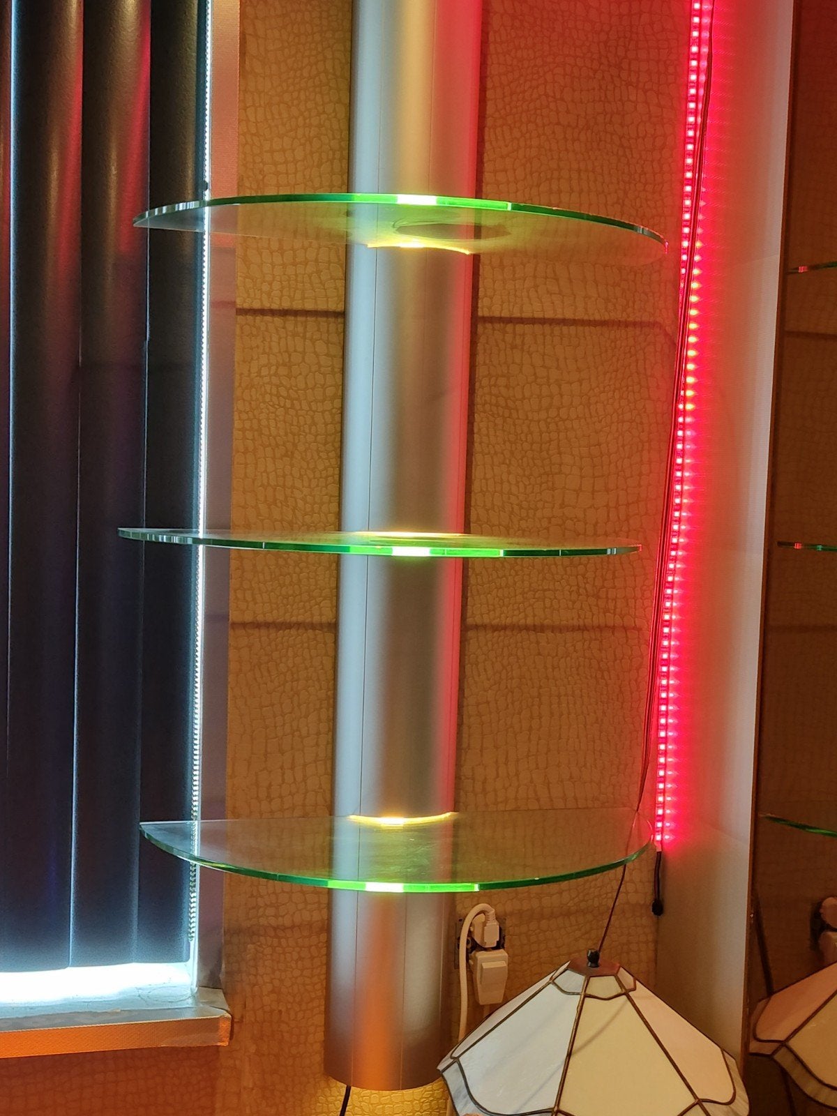 Glazen wandplanken met verlichting, Ophalen