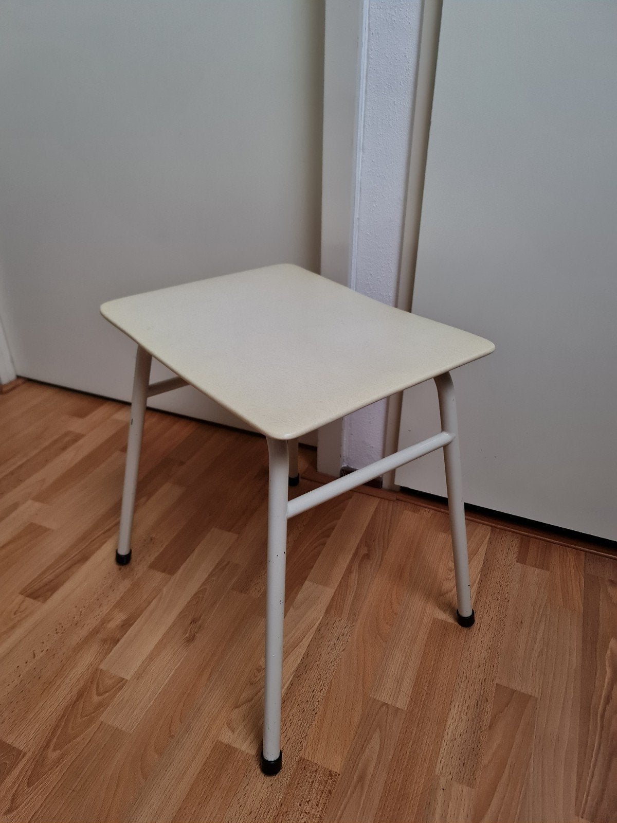 Kruk onderstel vintage industrieel skai zitting crème uniek, Ophalen, Gebruikt, IJzer
