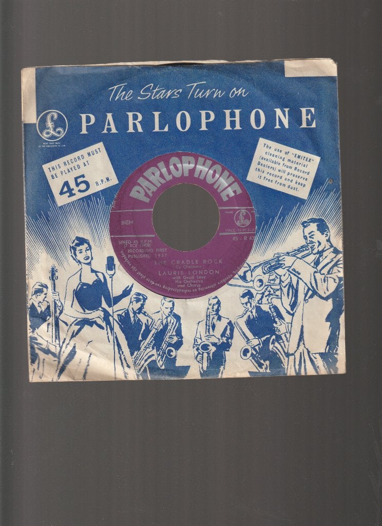 LAURIE  LONDON  --  THE  CRADLE  ROCK  //  ROCK  'N'  ROLL, Cd's en Dvd's, Vinyl Singles, Originele persing, 7 inch, Ophalen of Verzenden