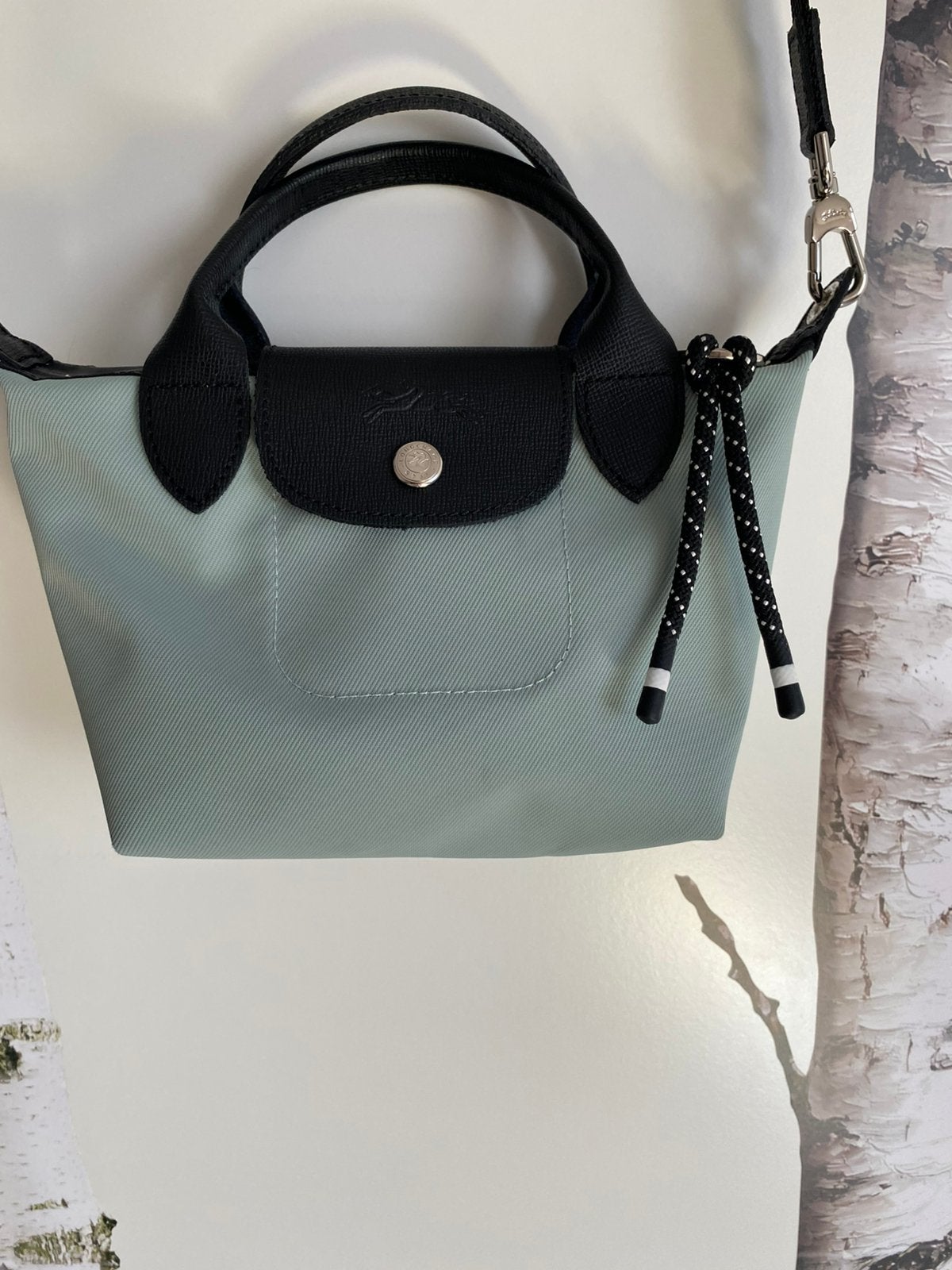 Longchamp le Pliage mini, Ophalen of Verzenden, Zo goed als nieuw, Blauw, Handtas