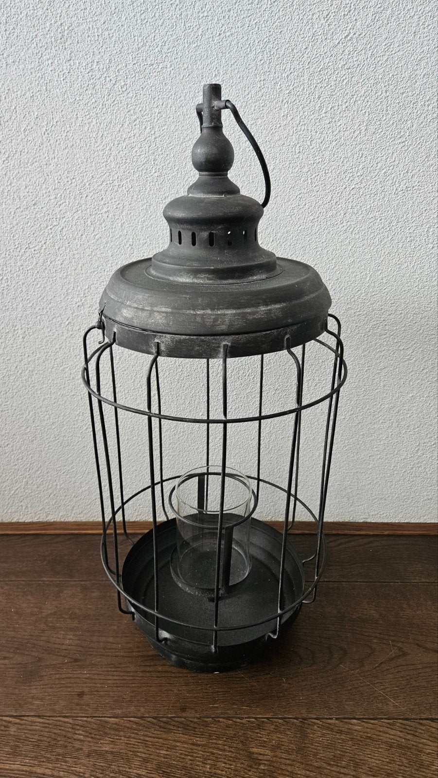 Brocante vogelkooi zwart metalen Lantaarn antiek uitstraling, Huis en Inrichting, Woonaccessoires | Kandelaars en Kaarsen, Lantaarn