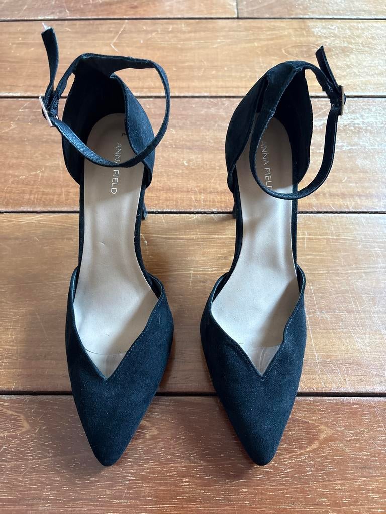Zwarte Anna Field pumps met enkelbandje, maat 40, Kleding | Dames, Ophalen of Verzenden, Zo goed als nieuw, Zwart, Pumps