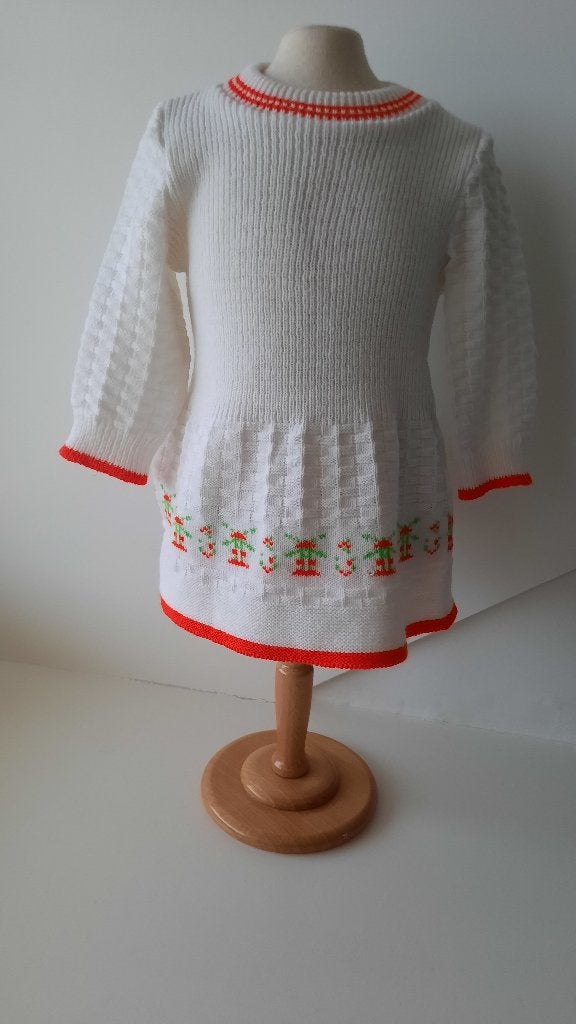 Leuk gebreid jurkje voor de Wildebras Baby pop, Verzamelen, Poppen, Ophalen of Verzenden, Pop