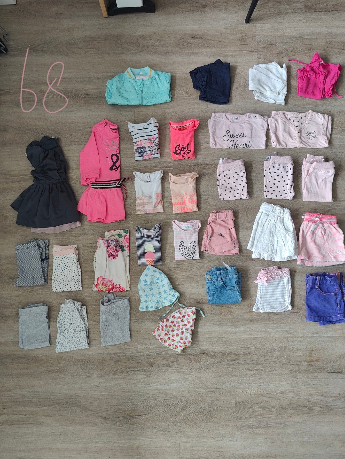 Groot pakket meisjeskleding maat 68 zomer, Kinderen en Baby's, Ophalen of Verzenden, Gebruikt, Meisje, Setje