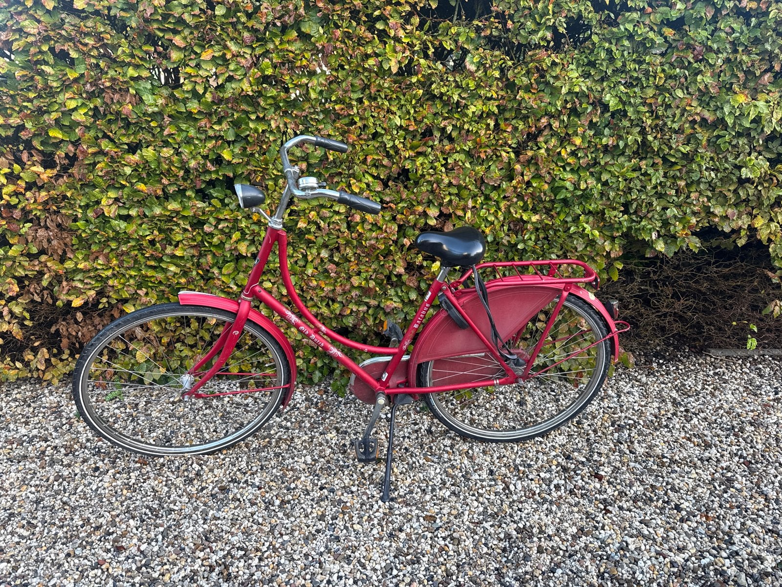 Rode damesfiets met terugtraprem batavus old dutch, Terugtraprem, Ophalen, Overige merken, 53 tot 56 cm