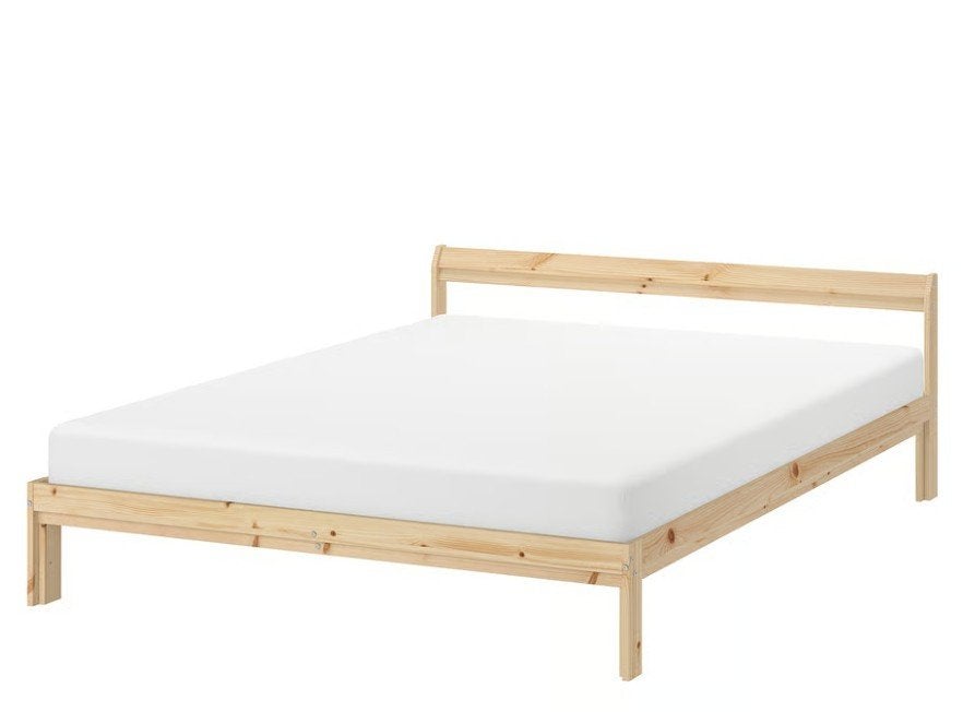Neiden Ikea houten bed, Ophalen, Bruin, Ikea grenenhout, 140 cm
