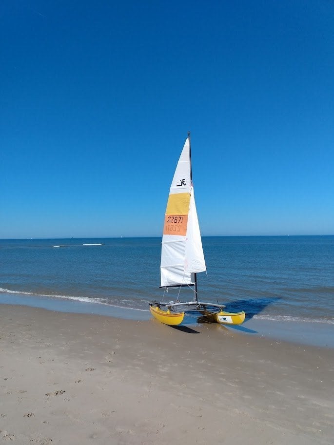 Te koop hobie cat 14 Turbo, Watersport en Boten, Catamarans, Ophalen, Gebruikt, Hobie