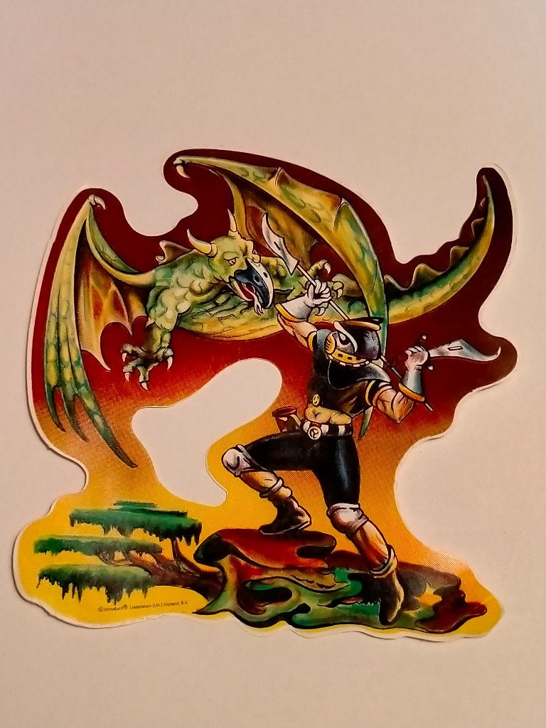 Ridder draak monster Gothic vintage logo sticker RARE, Ophalen of Verzenden, Zo goed als nieuw, Overige typen