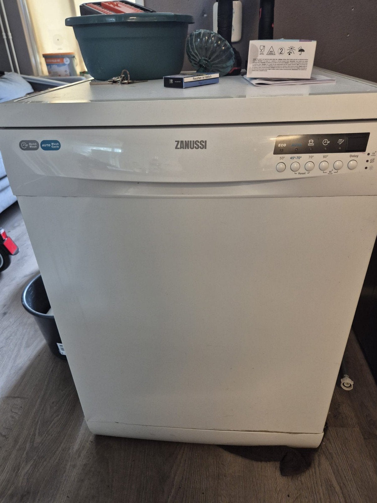 Zanussi Vrijstaande Vaatwasser - Wit, Goede Staat, Witgoed en Apparatuur, Vaatwasmachines, Gebruikt, 60 cm of meer, Eco programma