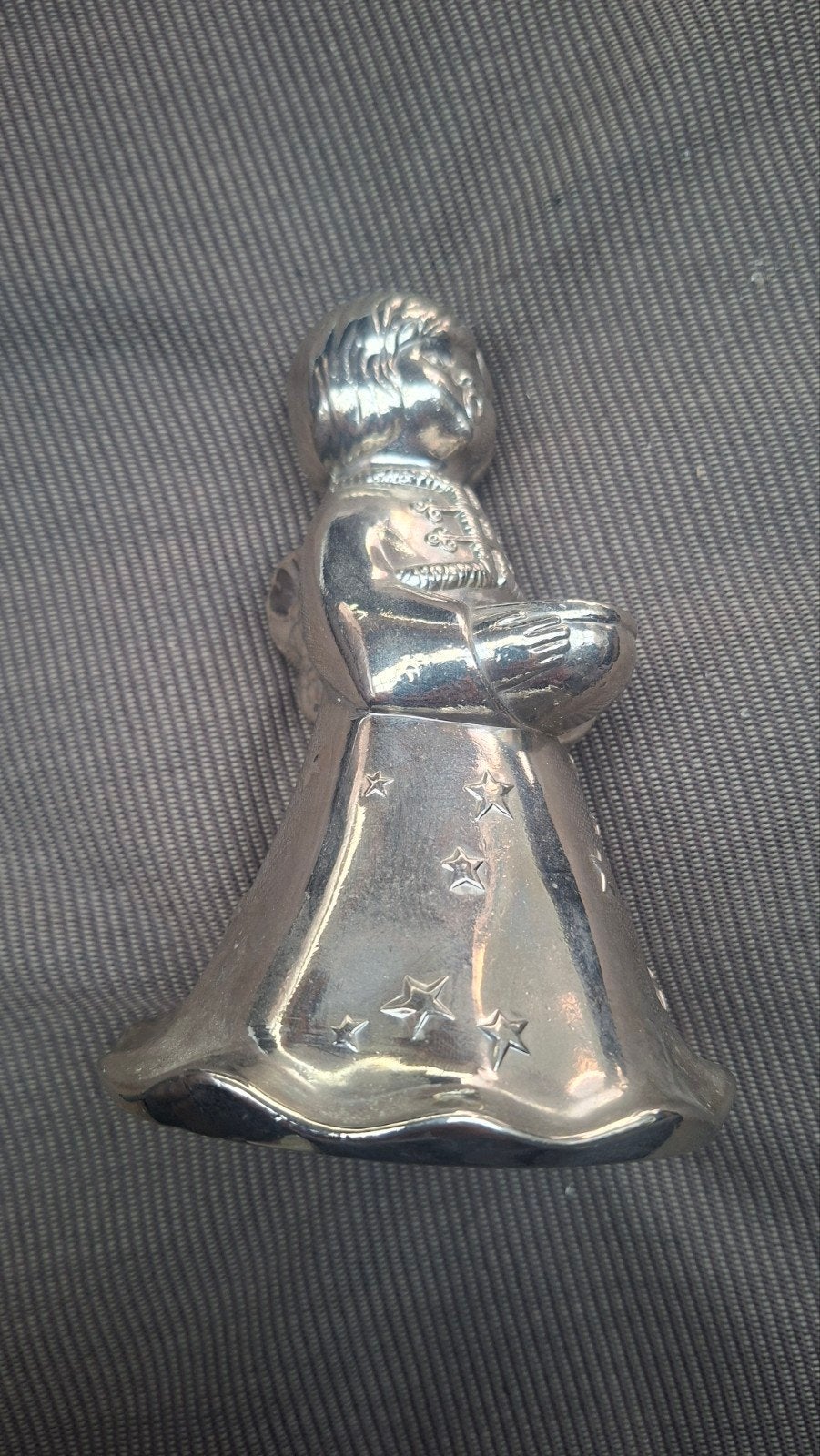 Vintage Zilveren Engel Kaarsenhouder, Antiek en Kunst, Antiek | Kandelaars, Ophalen of Verzenden, Zilver