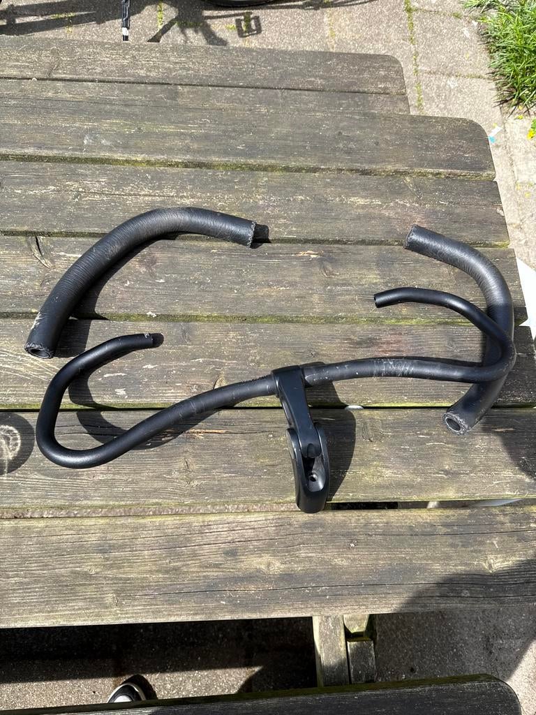 Fietsstuur trekkingstuur, Fietsen en Brommers, Fietsonderdelen, Gebruikt, Leer, Stuur, Ophalen of Verzenden