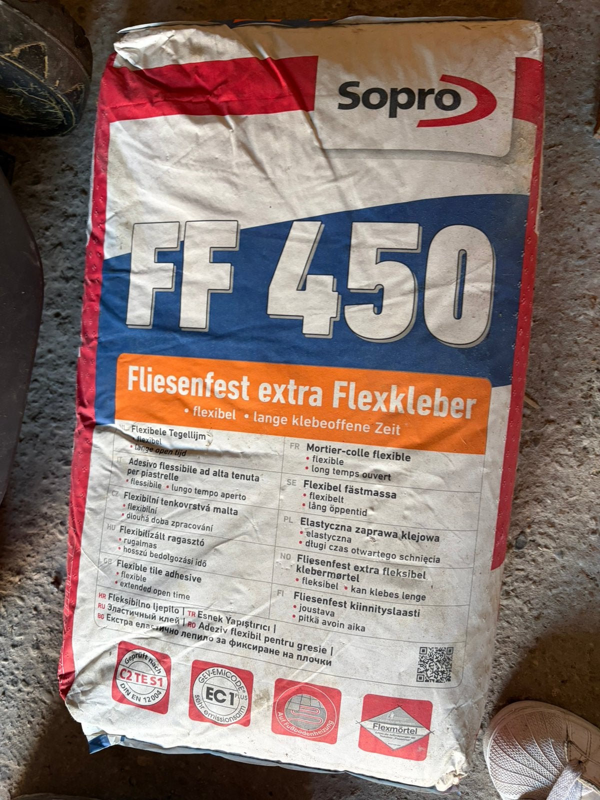 Sopro Tegellijm 25 kg, Doe-het-zelf en Verbouw, Ophalen, Overige materialen, Overige typen, Minder dan 20 cm