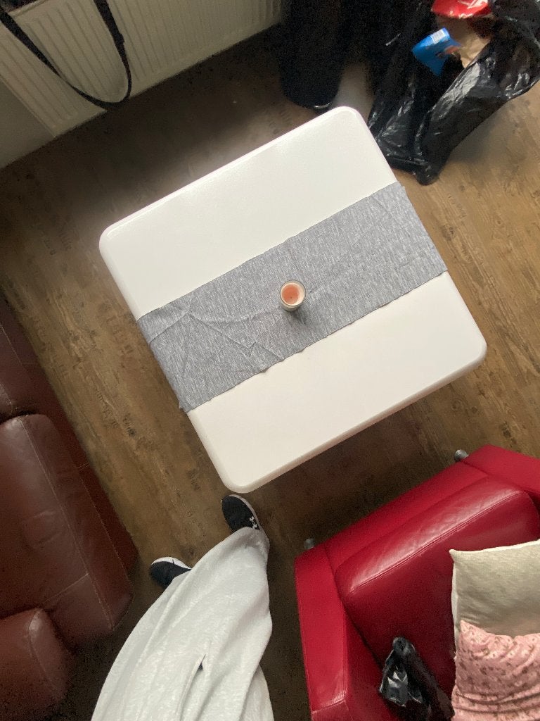 Modern White Square Coffee Table (90x90 cm) - Salontafel, Ophalen, Minder dan 50 cm, 50 tot 100 cm, Zo goed als nieuw