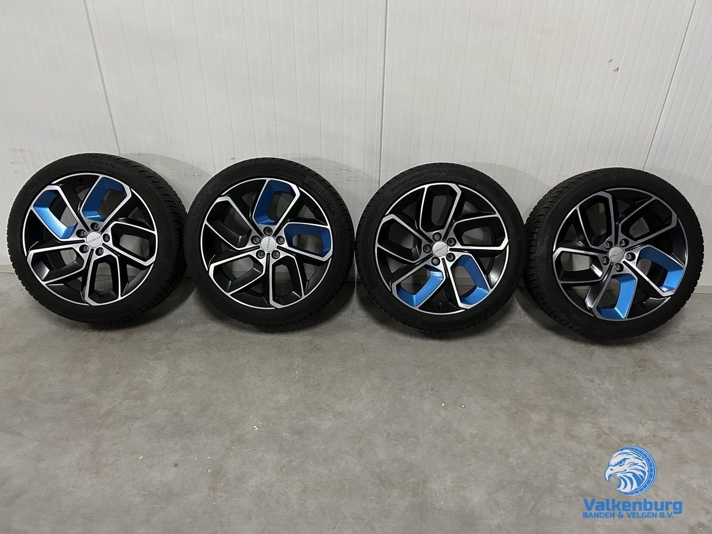 8mm! Originele Lynk & Co 20 inch zwarte velgen 5x108 winterb, Gebruikt, -, -, Banden en Velgen