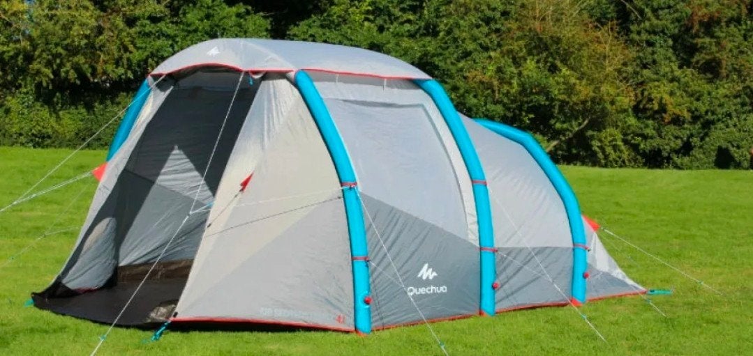 Quechua Air Seconds Family 4.1 XL opblaasbare tent, Caravans en Kamperen, Ophalen, Zo goed als nieuw
