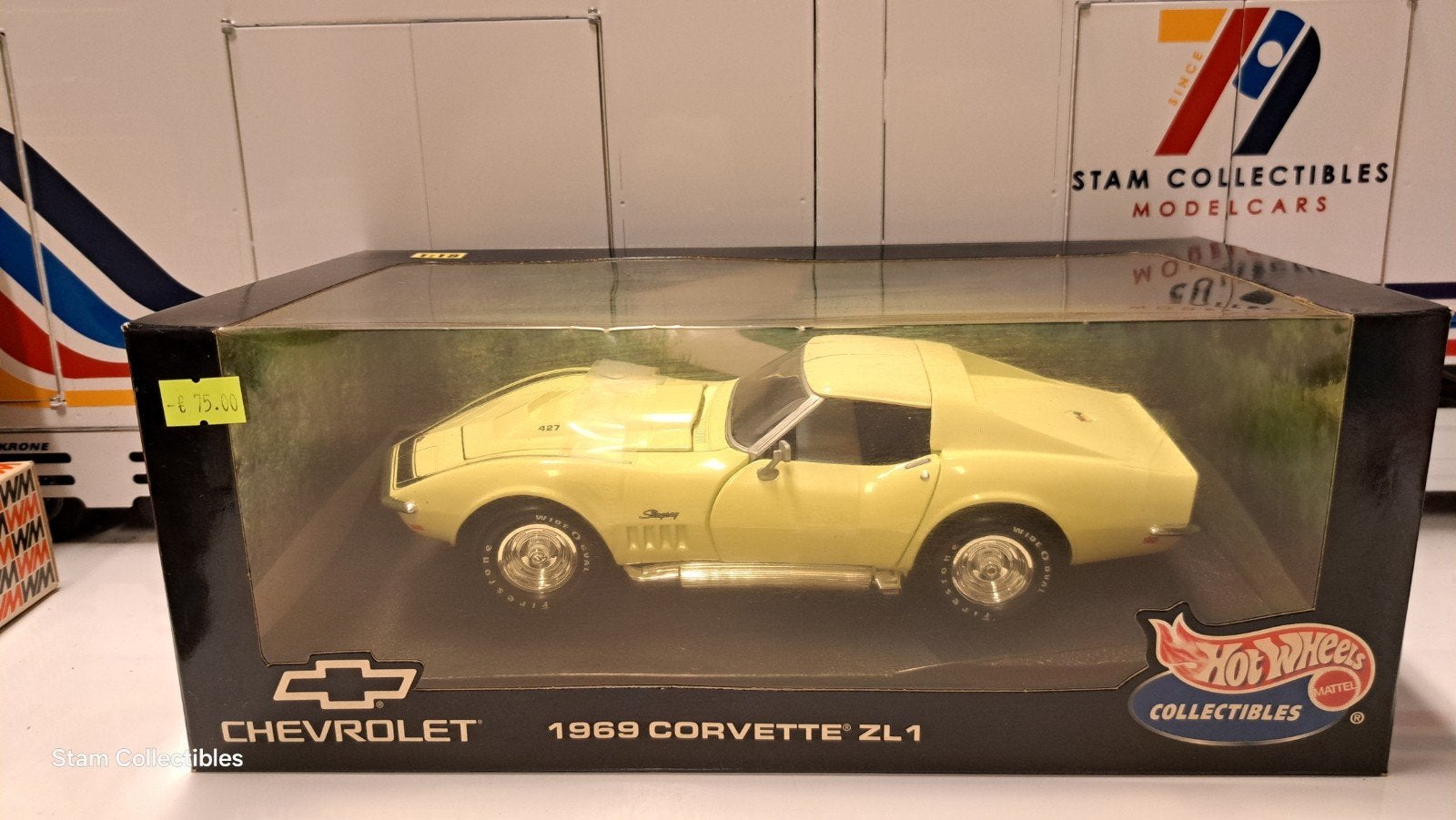 Hot Wheels Chevrolet Corvette C3 427 ZL1 Yellow - 1969, Hobby en Vrije tijd, Gebruikt, Auto, Ophalen of Verzenden, Hot Wheels