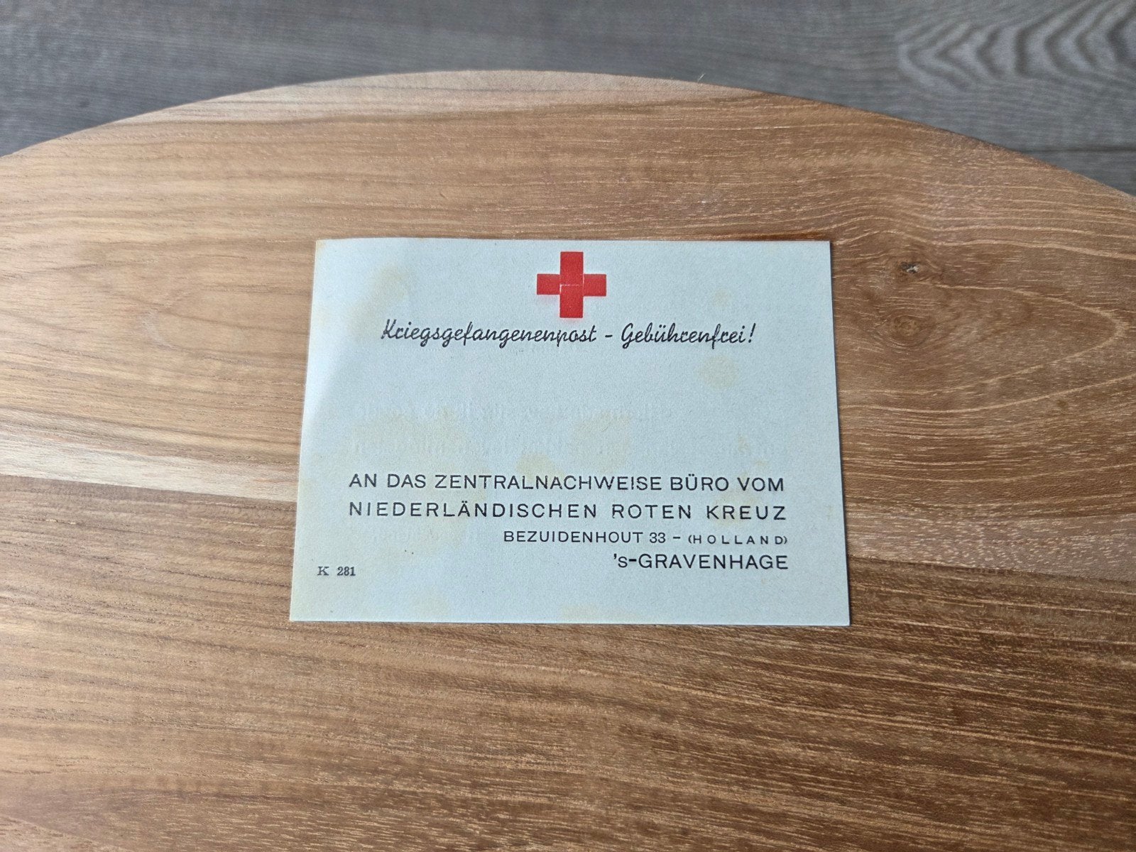 Nederlands Rode Kruis pakket ontvangst krijgsgevangen, Verzamelen, Ophalen of Verzenden, Nederland