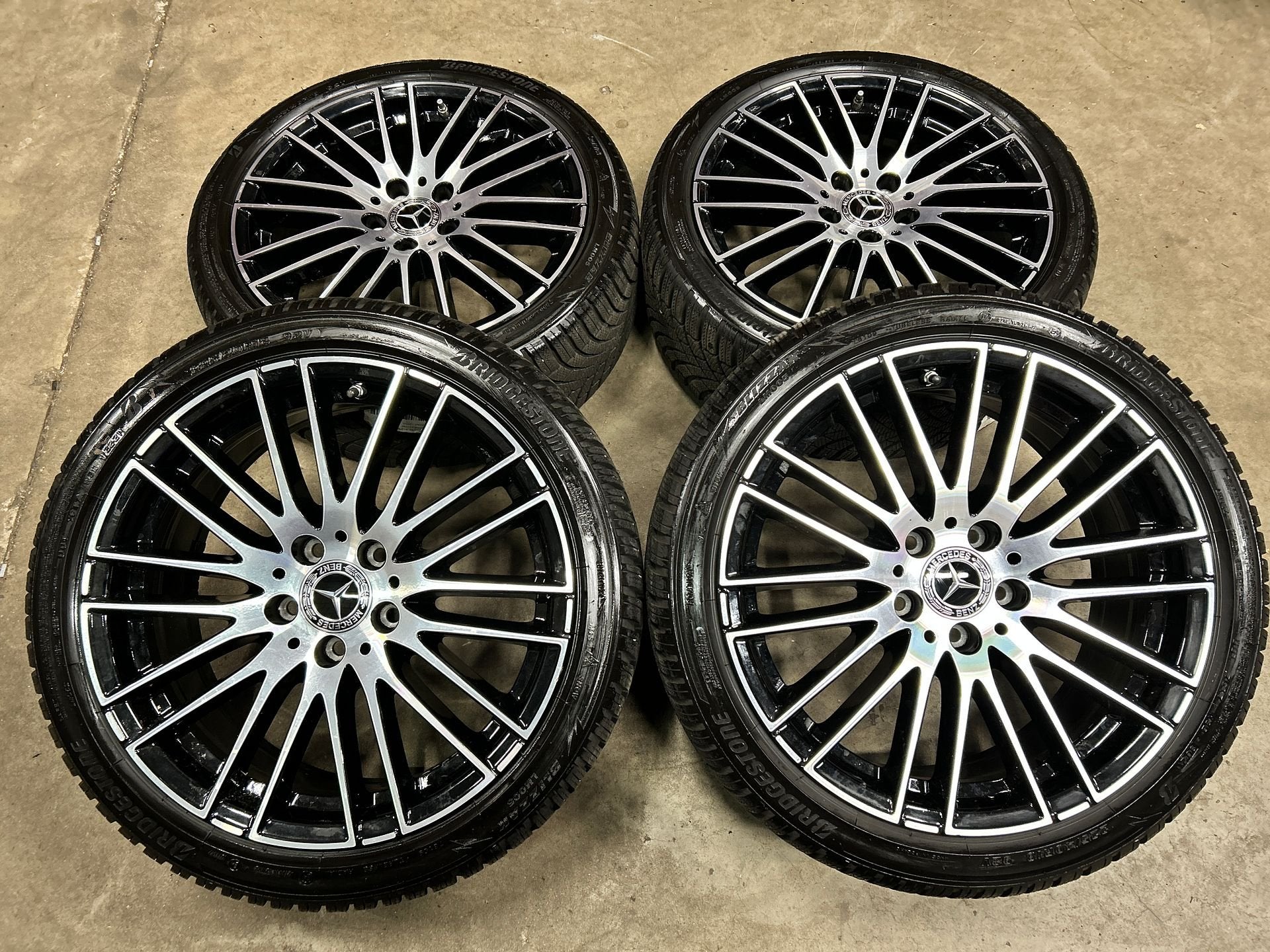 18 inch originele velgen + winterbanden MB A B C CLA klasse, 18 inch, Gebruikt, -, -