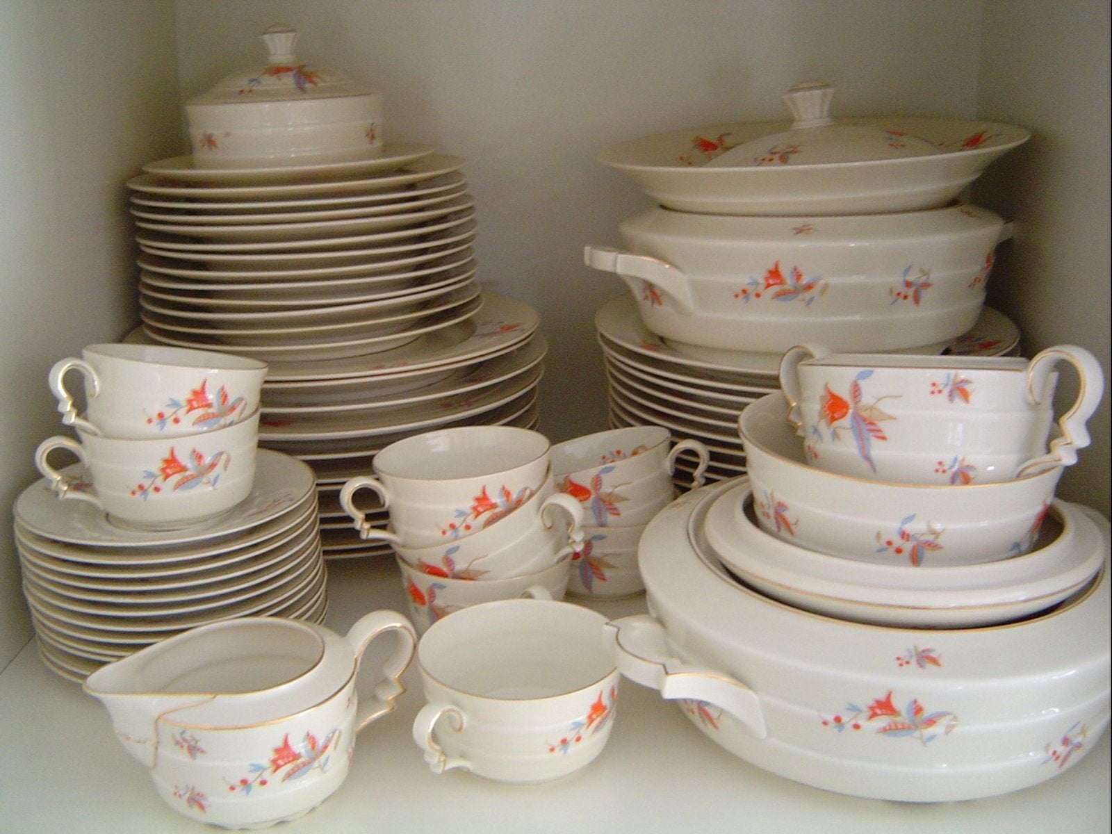 8 tot 12 persoons oud porseleinen servies merk Rosenthal, Antiek en Kunst, Ophalen