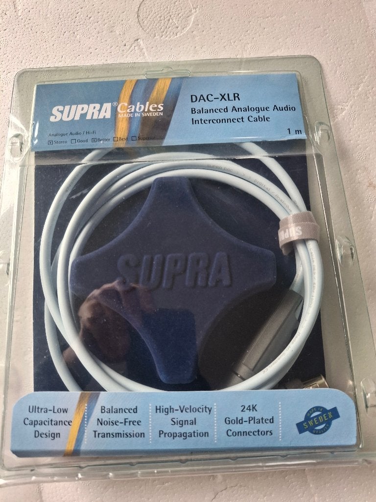 XLR Supra cables 1m, Audio, Tv en Foto, Audiokabels en Televisiekabels, Ophalen of Verzenden, Nieuw, Minder dan 2 meter, Interlink-kabel