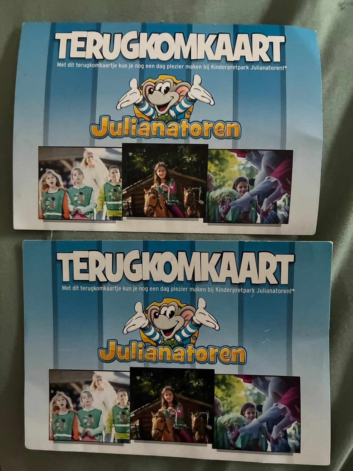 Terugkomkaart Julianatoren, Eén persoon, Kortingskaart