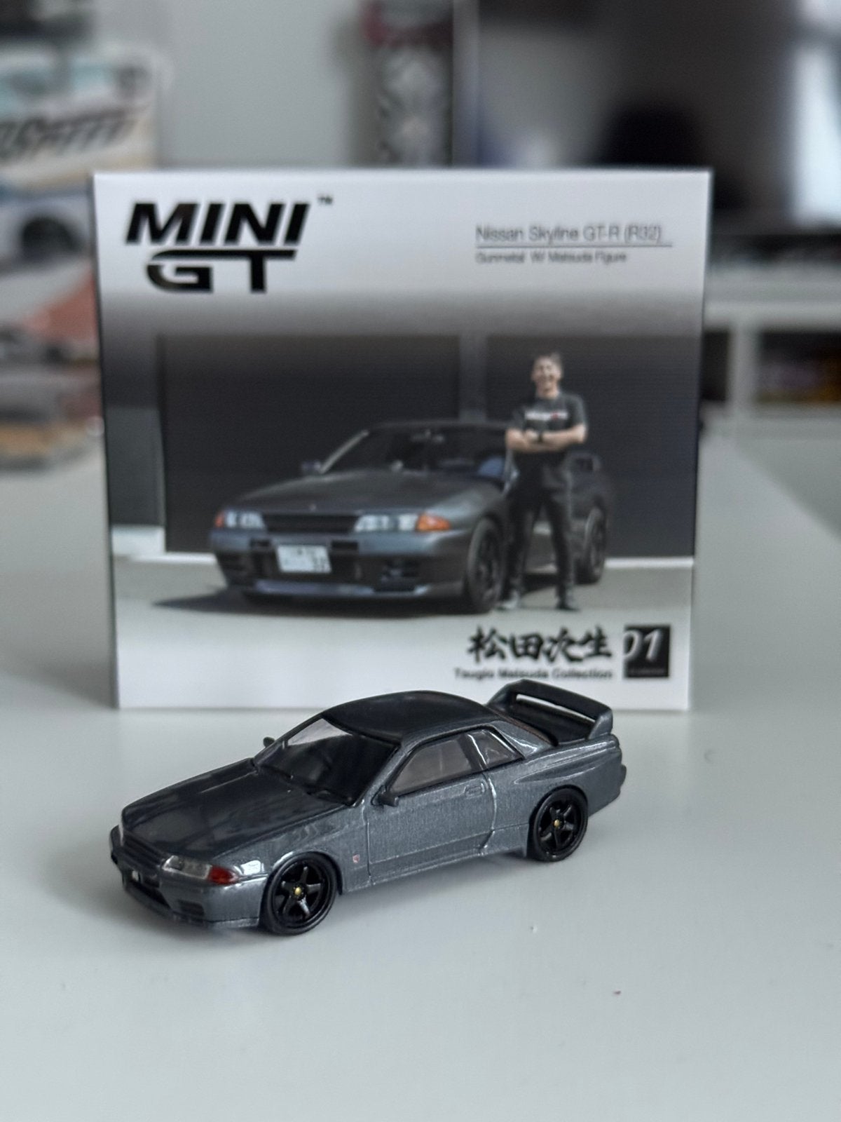 Mini GT Nissan Skyline GTR R32, Ophalen of Verzenden, Zo goed als nieuw, Auto