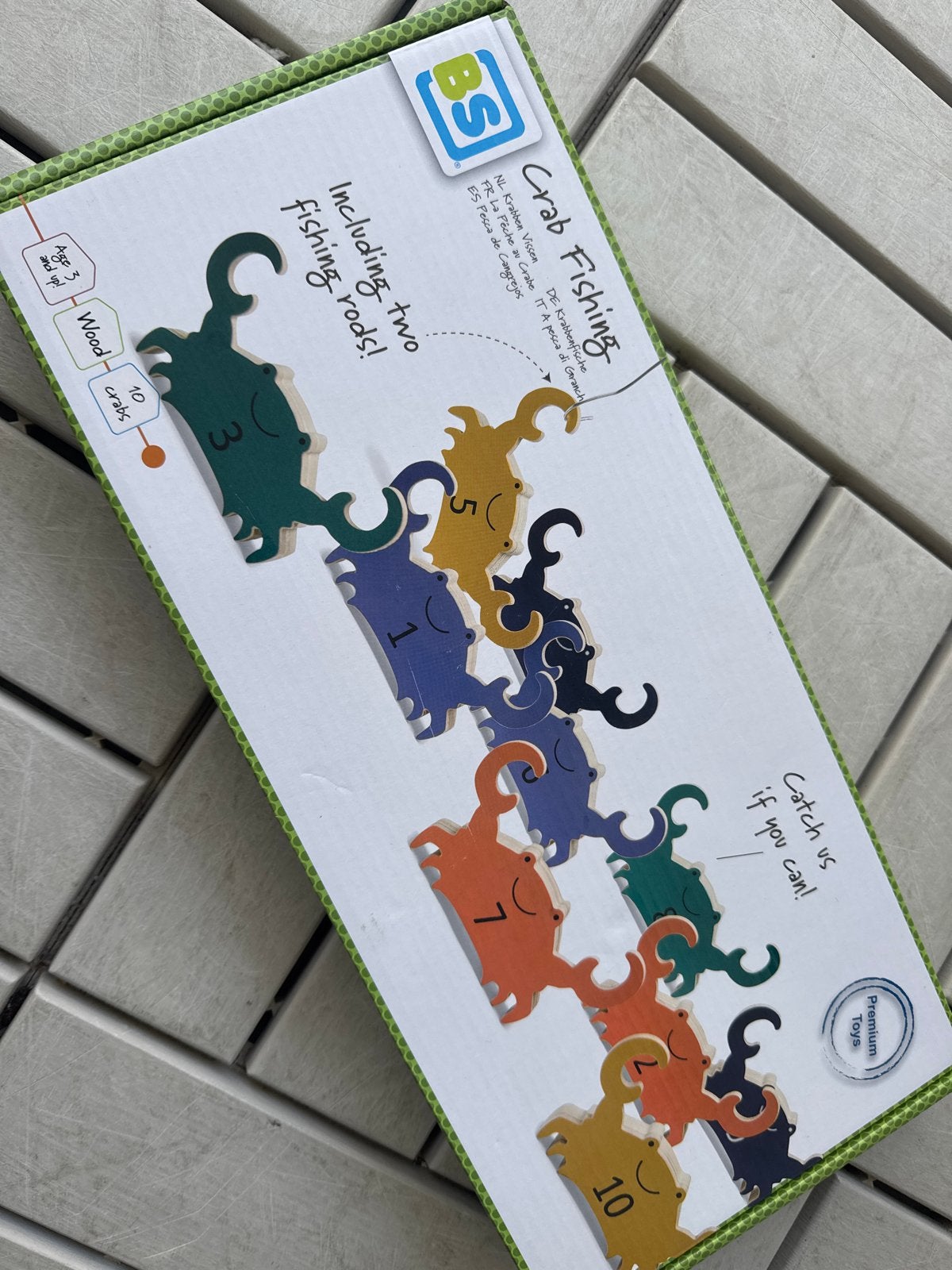 BS Toys Krab Vissen Spel - Houten Krabben en Hengels, Ophalen of Verzenden, Nieuw, Ontdekken