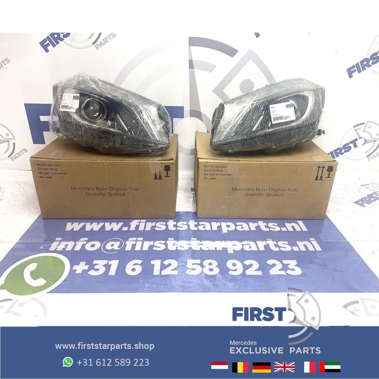W176 XENON LED ILS KOPLAMPEN SET RODE RING A45 A KLASSE 2012, Auto-onderdelen, Gebruikt, -, Ophalen of Verzenden, -