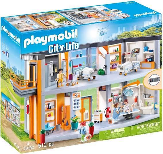 Playmobil ziekenhuis 70190 incl doos en boekje, Ophalen, Zo goed als nieuw, Complete set