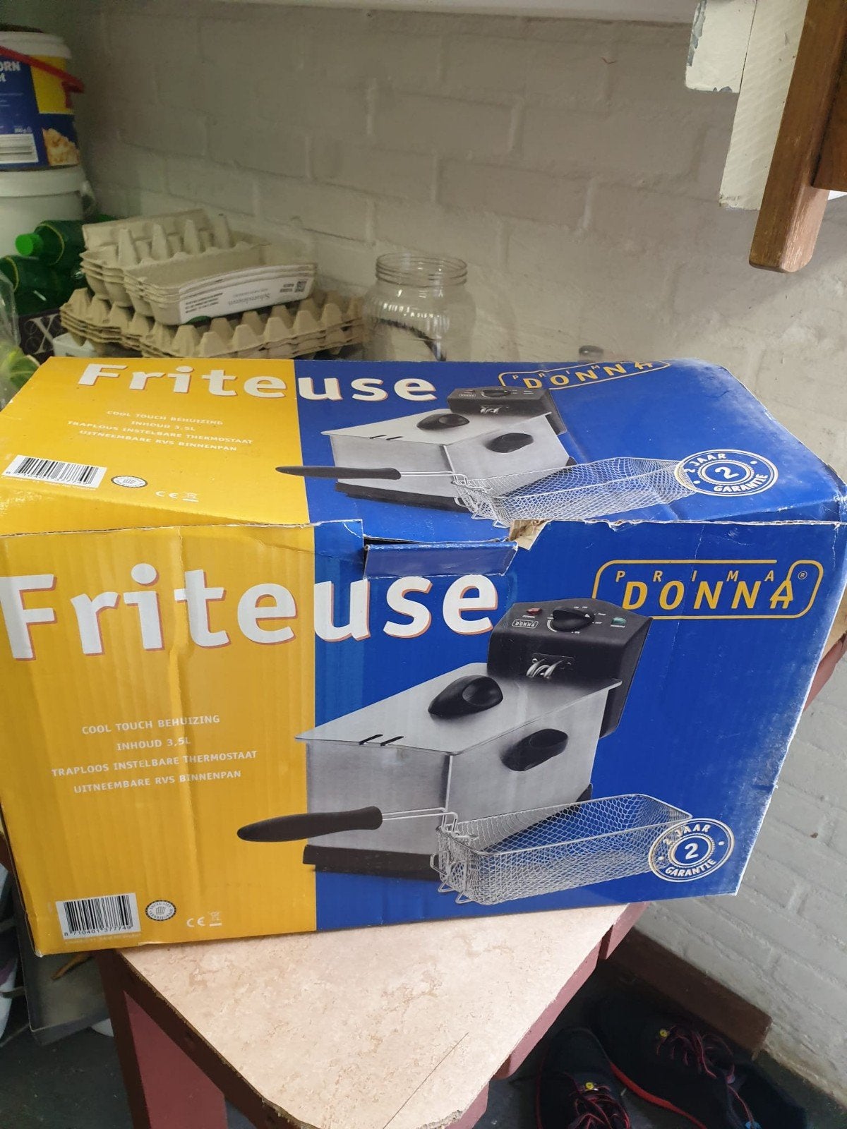Prima Donna Friteuse 3.5L - Zo goed als nieuw, Witgoed en Apparatuur, 3 tot 4 liter, Ophalen of Verzenden, Zo goed als nieuw, Uitneembare binnenpan
