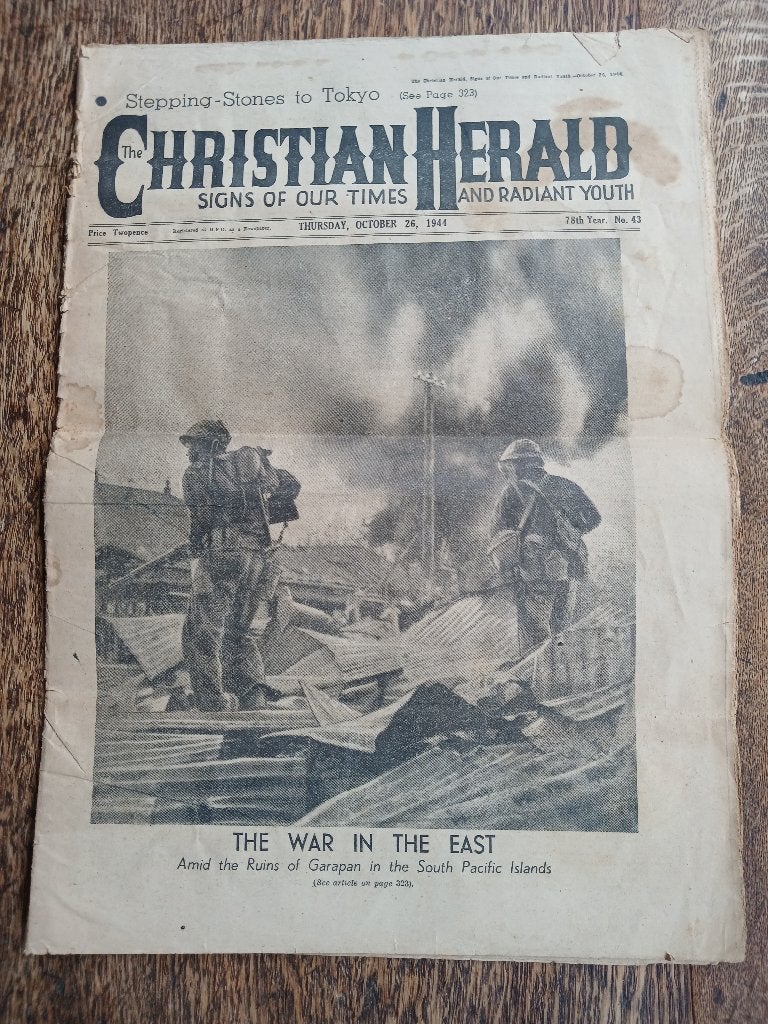 WW II Krant The Christian Herald, Ophalen of Verzenden, Gelezen, Krant