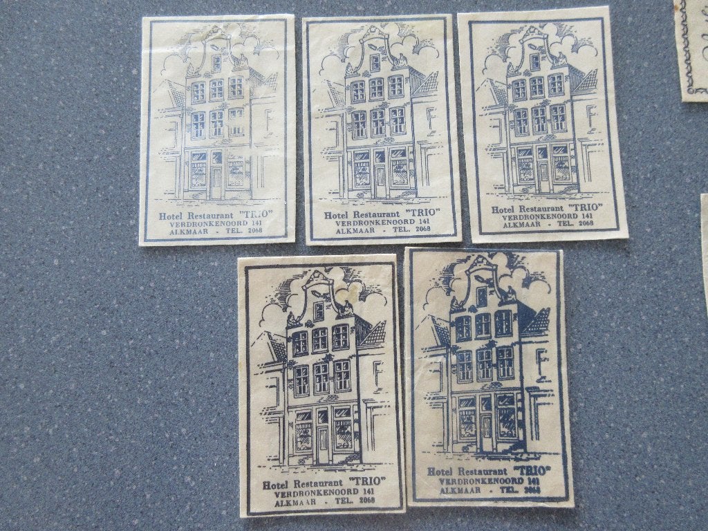 5 x Alkmaar, hotel-rest. Trio, Verzamelen, Verzenden, Nederland