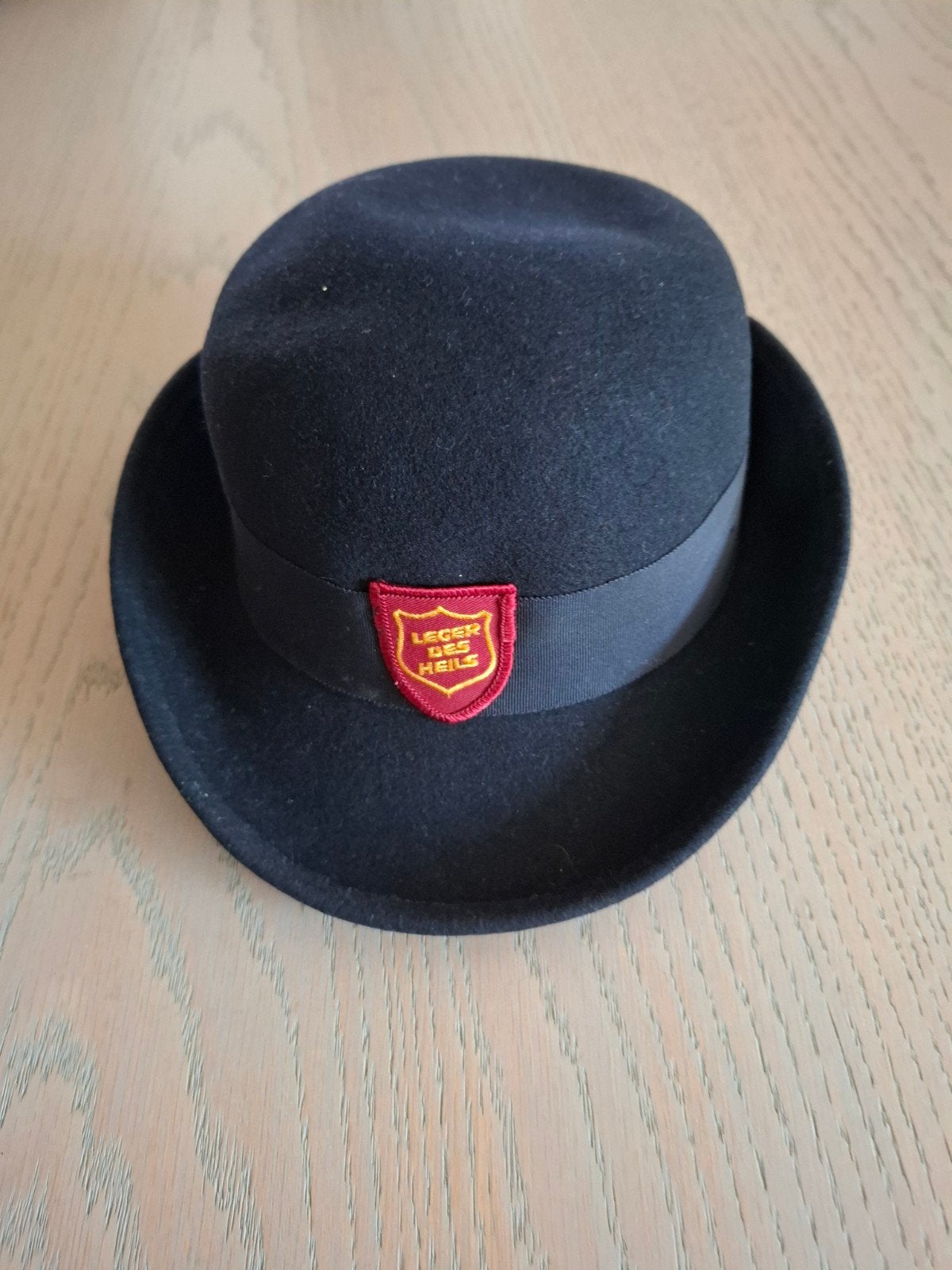 Zwarte bolhoed Leger des Heils - Maat 55, Leger des Heils, Ophalen of Verzenden, Zo goed als nieuw, Hoed