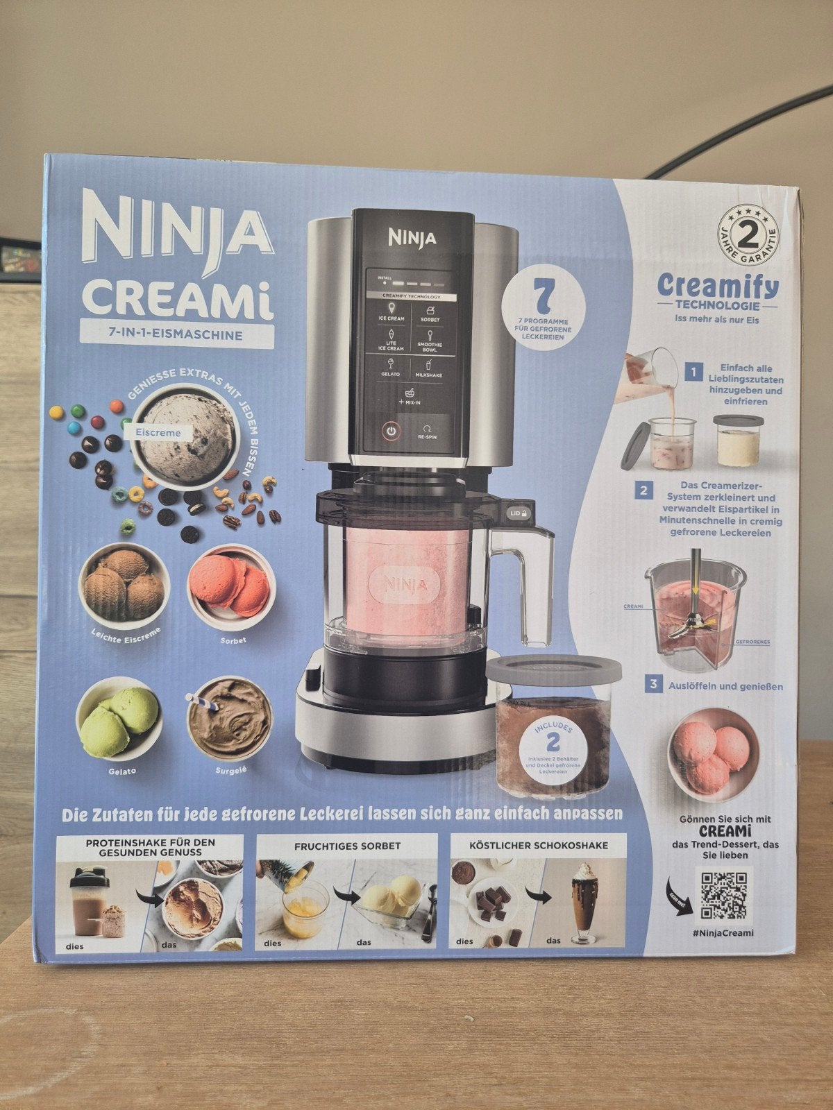 Nieuwe Ninja Creami 7-in-1 IJsmachine NC302EU, Ophalen