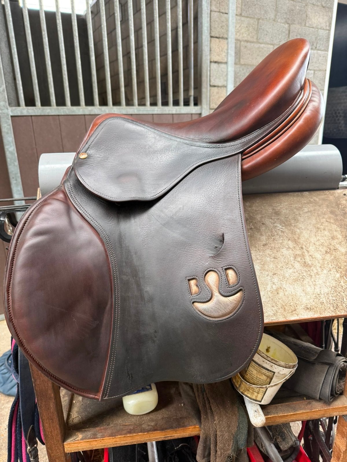 Goed onderhouden Bruno Delgrange Springzadel, Ophalen, L (17.5 inch), Gebruikt, Overige merken