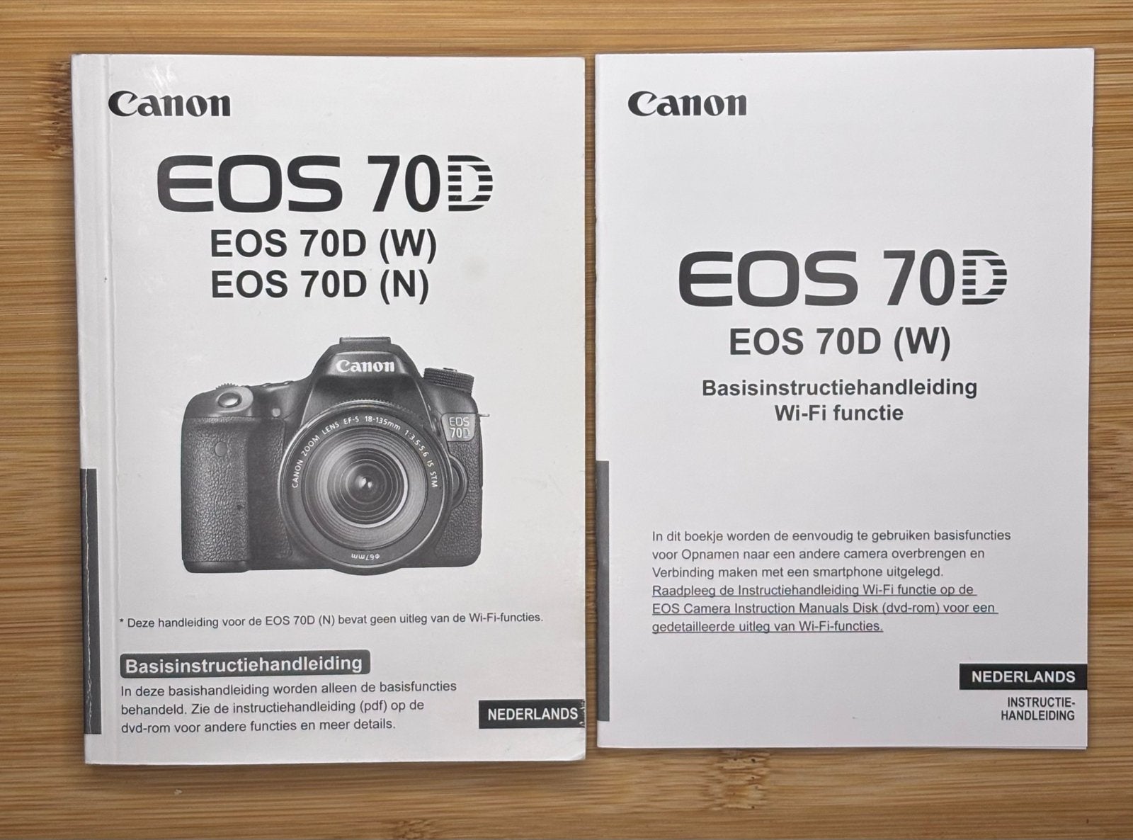 Canon EOS 70D gebruiksaanwijzing nederlandstalig, Ophalen of Verzenden, Zo goed als nieuw, Canon, Geen optische zoom