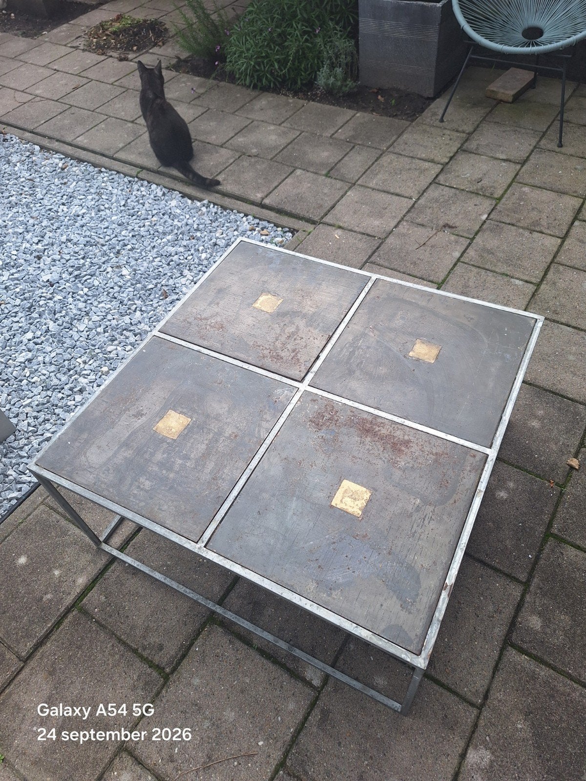 Brutalist vintage coffeetable jaren 80