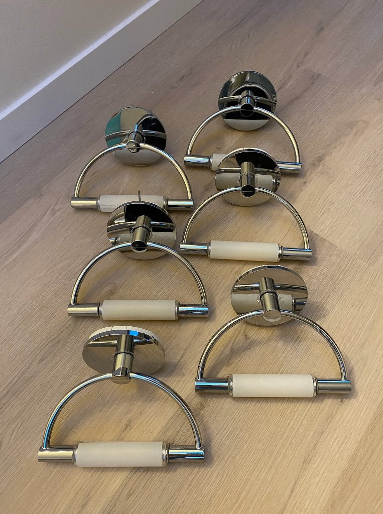 6x Cini & Nils Gradi wandlamp chroom, Gebruikt, Ophalen of Verzenden, Wandlamp, Zilver