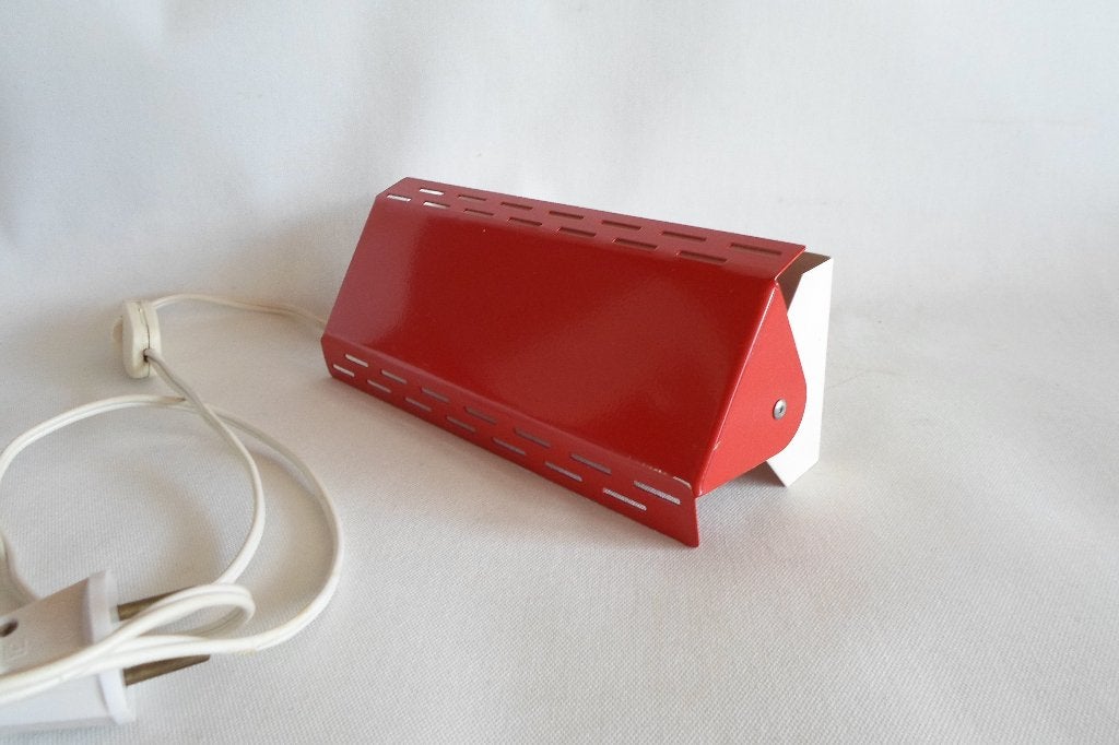 Vintage Wandlamp Bedlamp G&G, Rood, Bedlamp, Ophalen of Verzenden, Zo goed als nieuw