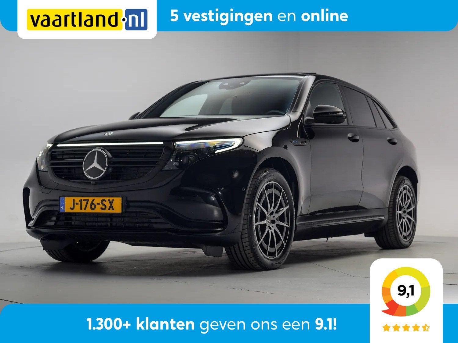 Mercedes-Benz EQC 400 4MATIC AMG Business Solution 80 kWh [, Automaat, 0 cilinders, 80 kWh, Zwart