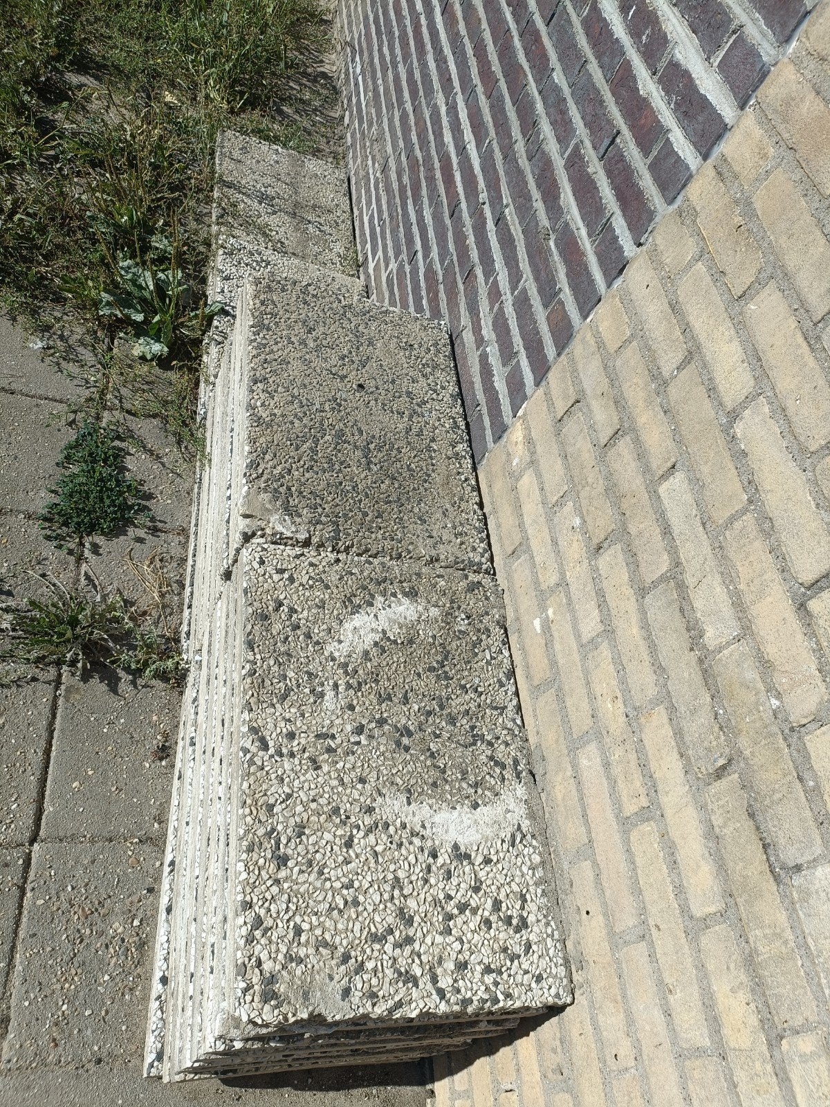 Gebruikte terrastegels van beton, 60x40 cm, Gebruikt, Ophalen of Verzenden, 10 m² of meer, Beton