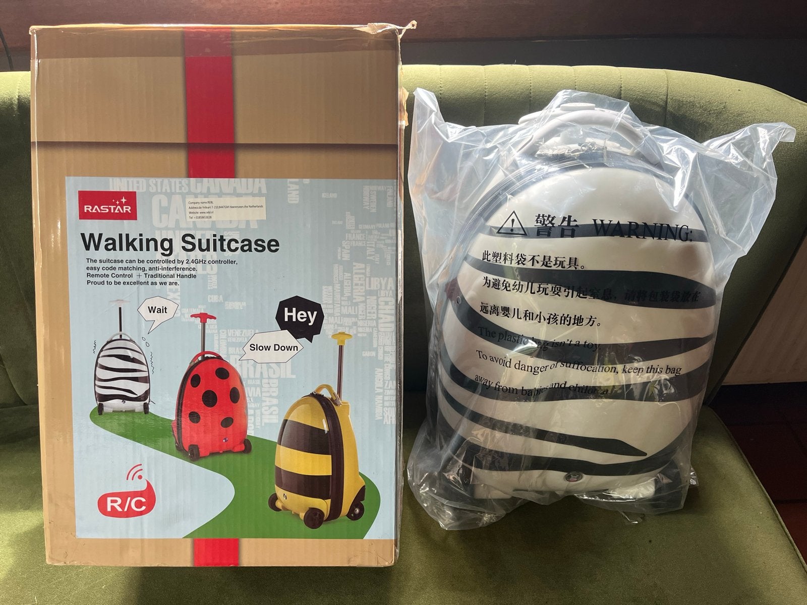 Rastar Walking Suitcase Zebra - Afstandsbediening, Ophalen of Verzenden, Nieuw, Afstandsbediening