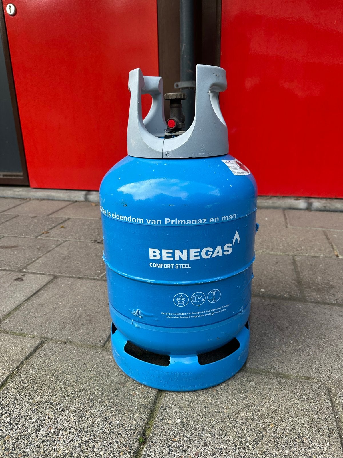Benegas Comfort Steel Gasfles 9,5 kg (1x kort gebruikt)