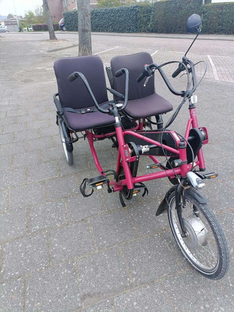 Side by side elektrische fiets, Fietsen en Brommers, Fietsen | Driewielfietsen, Ophalen, Zo goed als nieuw