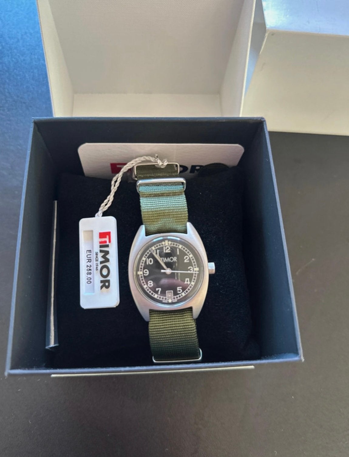 Timor swiss army vintage horloge, Overige merken, Staal, Met bandje, Verzenden
