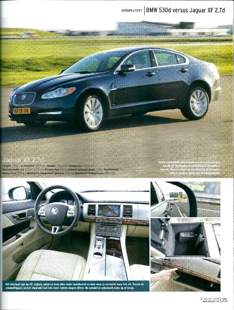 Autovisie dubbeltest Jaguar XF 2.7D en BMW 530d, Ophalen of Verzenden, Gelezen, BMW