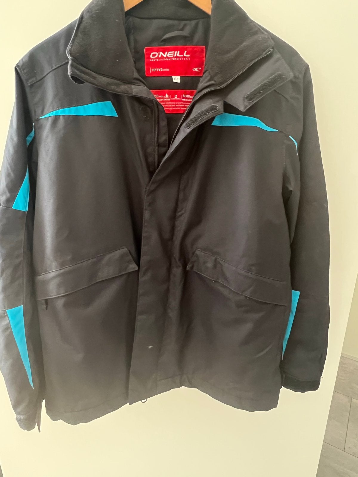 O'Neill Fifty2 Series Ski-jas Maat 164 Zwart/Blauw, Ophalen of Verzenden, Zo goed als nieuw, Overige maten, Jack