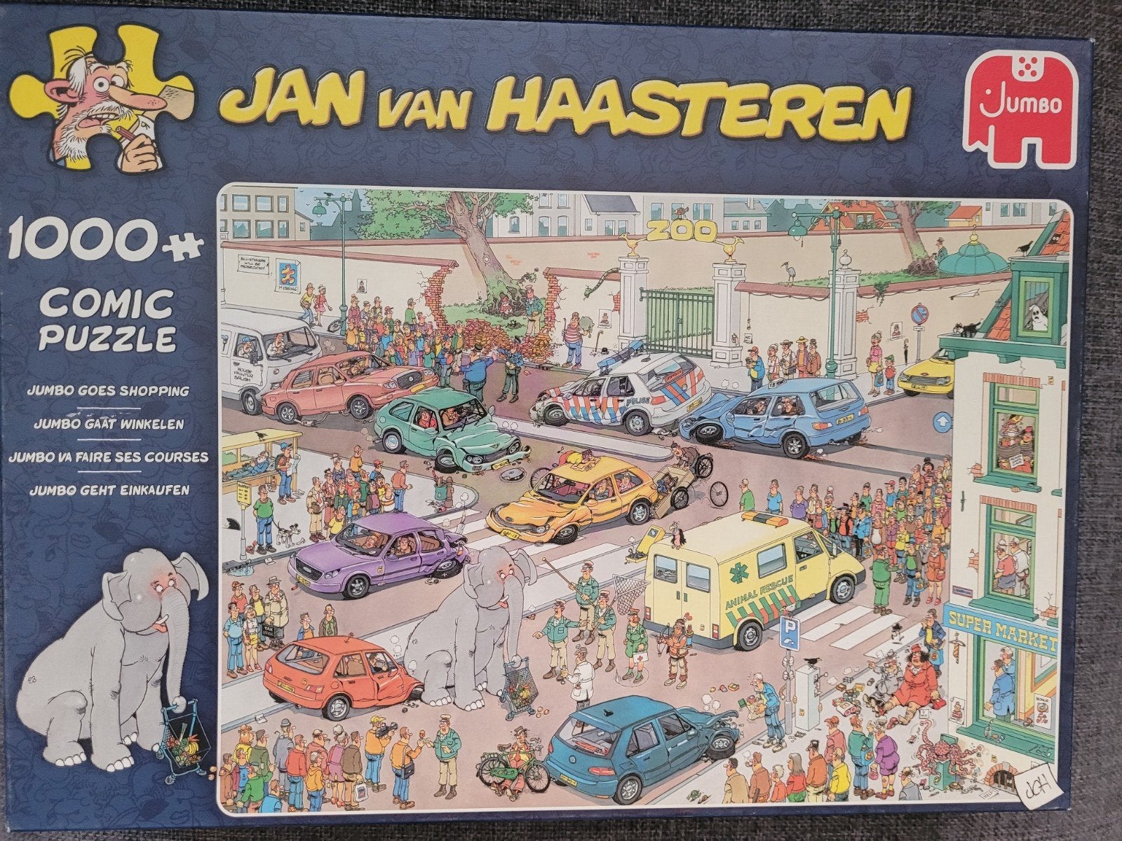 Jan van Haasteren Jumbo gaat winkelen, Ophalen of Verzenden, 500 t/m 1500 stukjes, Zo goed als nieuw, Legpuzzel